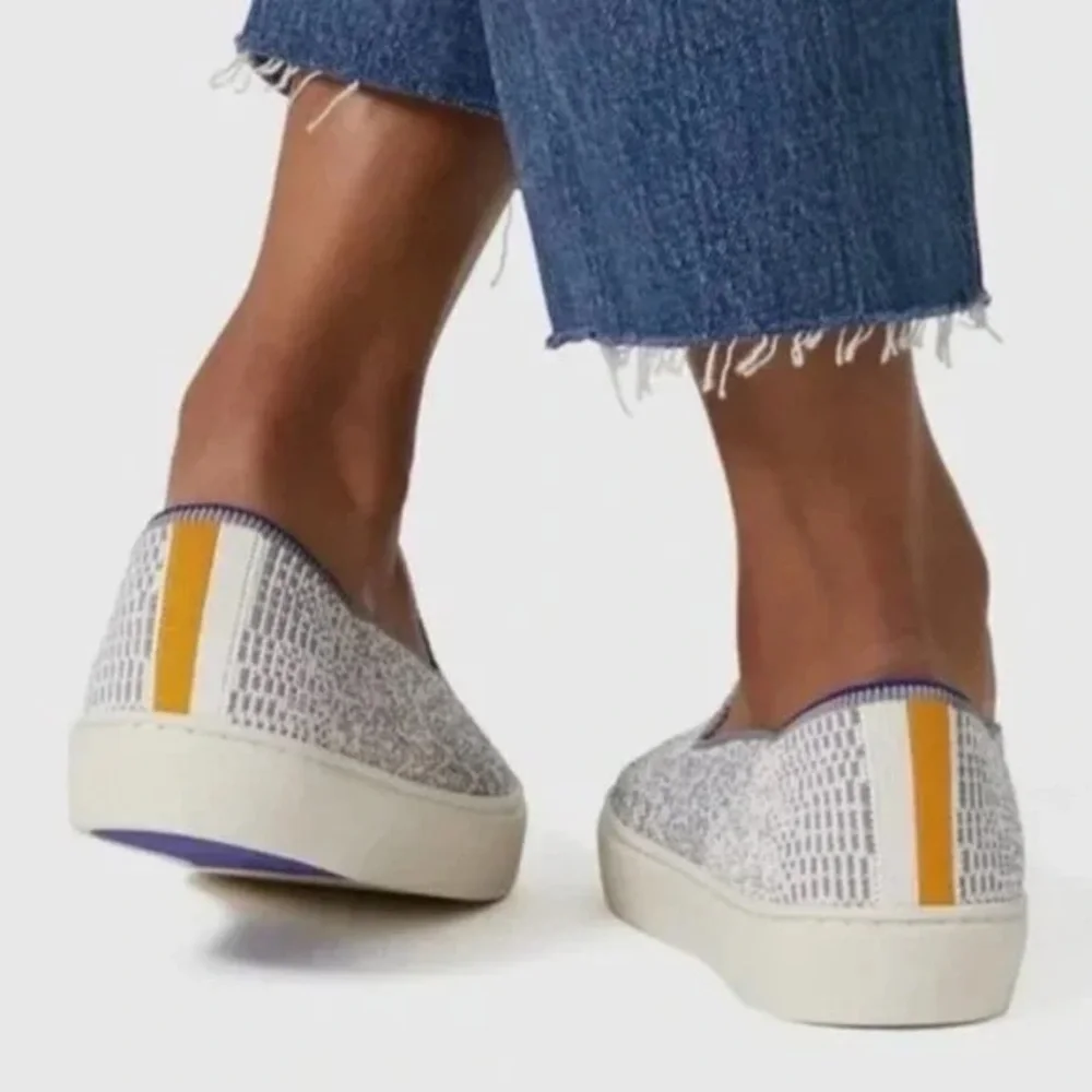 Rothy’s The Original Slip On Sneakers in Opal Python